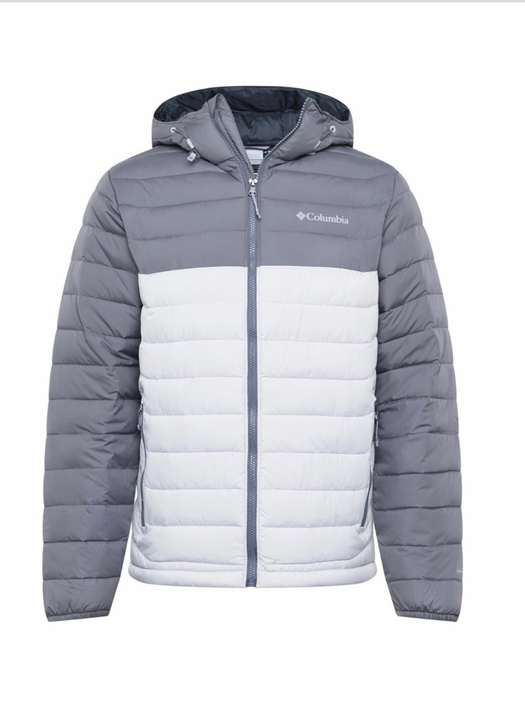 Columbia Men's Hooded Puffer Jacket Gray & White Xxl